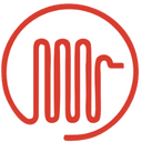 Rotes Heizungsrohr Logo symbolisiert Heizung und Heizungsservice Ademi Delmenhorst